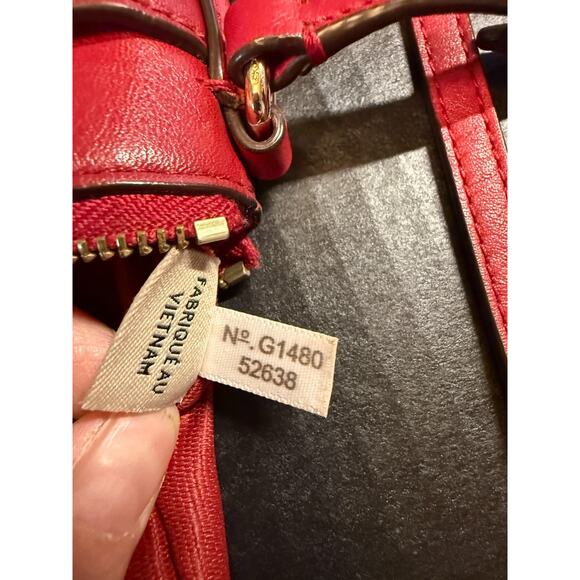 Coach Red Leather East West Crossbody Bag *READ - Picture 5 of 16
